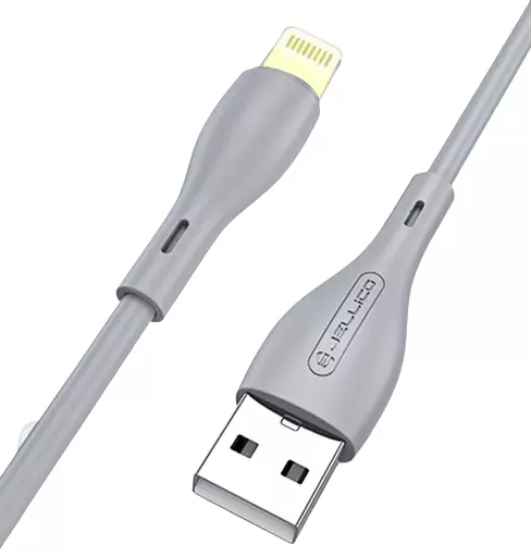 Кабель Jellico A14 USB-A - Lightning 12w 3a 1м cable Gray - фото 2