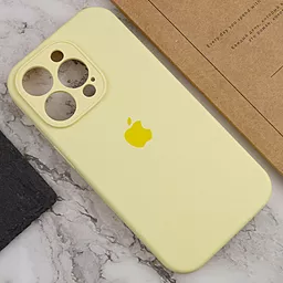 Чехол Silicone Case Full Camera для Apple iPhone 13 Pro Max Mellow yellow - миниатюра 3