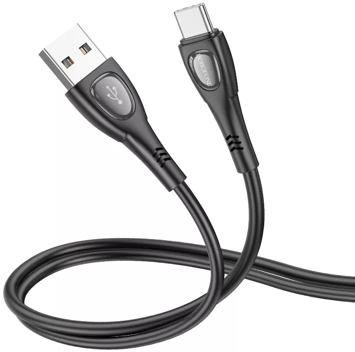 Кабель Borofone BX98 Superior USB-A - Type-C 15w 3a 1м cable Black - фото 2