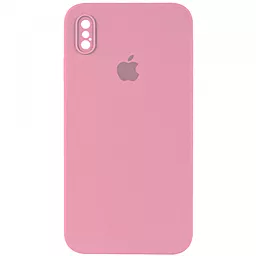 {"ru": "Чехол", "uk": "Чохол"} Silicone Case Full Camera Square для Apple iPhone X, iPhone XS Pink