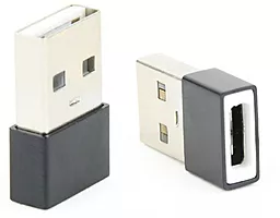 Адаптер-переходник Cablexpert USB2.0 А-папа/C-мама Black (A-USB2-AMCF-01) - фото Адаптер-переходник Cablexpert USB2.0 А-папа/C-мама Black (A-USB2-AMCF-01)