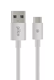 Кабель USB Piko CB-UT11 1.2м USB Type-C Cable White (1283126477522)
