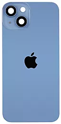 Задняя крышка корпуса Apple iPhone 14 со стеклом камеры Original Blue - фото Задняя крышка корпуса Apple iPhone 14 со стеклом камеры Original Blue