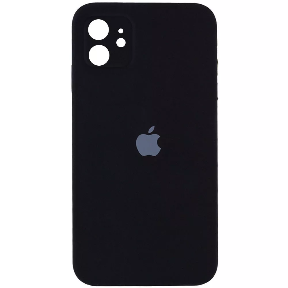Чехол Silicone Case Full Camera Square для Apple iPhone 11 Black - фото 1