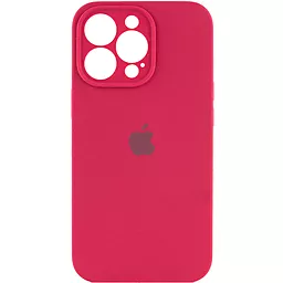 Чехол Silicone Case Full Camera for Apple IPhone 14 Pro Max Rose Red