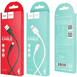Кабель USB Hoco X25 Soarer Charging USB Type-C Cable Black - миниатюра 6