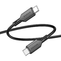 Кабель Borofone BX70 USB Type-C - Type-C 60w 3a 1м PD cable Black - мініатюра 3 Кабель Borofone BX70 USB Type-C - Type-C 60w 3a 1м PD cable Black - мініатюра 3