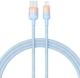 Кабель Baseus Discolor Series USB-A - Lightning 12w 2.4a 2м cable Sky Blue (P10374900311-01) - фото Кабель Baseus Discolor Series USB-A - Lightning 12w 2.4a 2м cable Sky Blue (P10374900311-01)