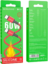 Кабель Borofone BX83 Famous USB Type-C - Type-C 60w 3a 1м PD cable Red - миниатюра 3 Кабель Borofone BX83 Famous USB Type-C - Type-C 60w 3a 1м PD cable Red - миниатюра 3