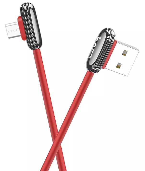 Кабель Hoco U60 Soul Secret USB-A - micro USB 12w 2.4a 1.2м cable Red - фото 2