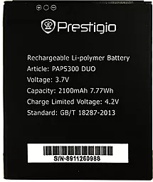 Акумулятор Prestigio MultiPhone 5300 Duo / PAP5300 DUO (2100 mAh) 12 міс. гарантії