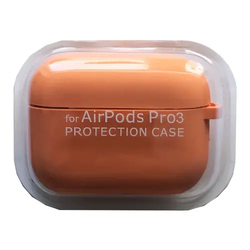 Cиликоновый чехол NICHOSI для Apple AirPods PRO 3 Orange - фото 1