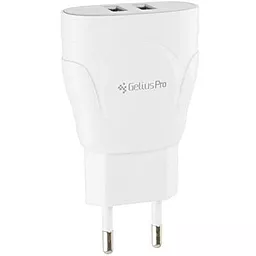 Сетевое зарядное устройство Gelius GP-HC01 Pro Focus 2.1a 2xUSB-A ports charger + Lightning cable white