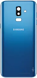 Задняя крышка корпуса Samsung Galaxy J8 2018 J810 со стеклом камеры Blue
