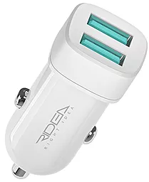 Автомобильное зарядное устройство Ridea RCC-21012 2.4a 2xUSB-A ports car charger White - фото Автомобильное зарядное устройство Ridea RCC-21012 2.4a 2xUSB-A ports car charger White