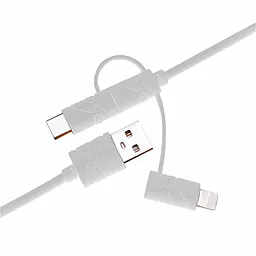 USB Кабель XoKo 3-in-1 1.2M USB to micro USB/Type-C/Lightning Cable  White