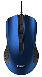 Компьютерная мышка Havit HV-MS752 Black/Blue - фото Компьютерная мышка Havit HV-MS752 Black/Blue
