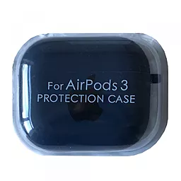 Силиконовый чехол NICHOSI для AirPods 3 microfiber with logo Midnight blue