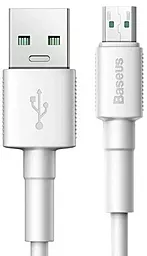 Кабель Baseus Mini USB-A - micro USB 20w 4a 1м cable White (CAMSW-D) - фото Кабель Baseus Mini USB-A - micro USB 20w 4a 1м cable White (CAMSW-D)