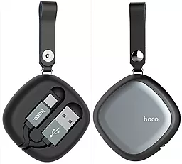Кабель Hoco U33 Retractable with Cord Reel USB-A - Type-C 12w 2.4a 1.2м cable Black - фото Кабель Hoco U33 Retractable with Cord Reel USB-A - Type-C 12w 2.4a 1.2м cable Black