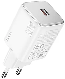 Сетевое зарядное устройство Hoco N40 Mighty 20w PD USB-C ports charger white - фото Сетевое зарядное устройство Hoco N40 Mighty 20w PD USB-C ports charger white