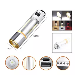 Фонарик аккумуляторный Luxury YES-666-LED - миниатюра 6