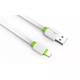 USB Кабель LDNio Lightning flat 2.1A White (LS05) - мініатюра 3