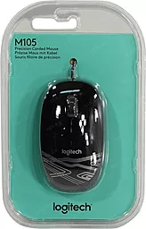 Компьютерная мышка Logitech M105 Corded Optical Mouse Black (910-002943, 910-002940) Black - миниатюра 5