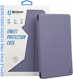 Чехол для планшета BeCover Tri Fold Soft TPU с креплением Apple Pencil для Apple iPad Pro 11" 2020, 2021, 2022 Purple (711114) - фото Чехол для планшета BeCover Tri Fold Soft TPU с креплением Apple Pencil для Apple iPad Pro 11" 2020, 2021, 2022 Purple (711114)