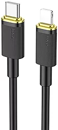 Кабель Hoco U109 USB Type-C - Lightning 20w 3a 1.2м PD сable Black - фото Кабель Hoco U109 USB Type-C - Lightning 20w 3a 1.2м PD сable Black