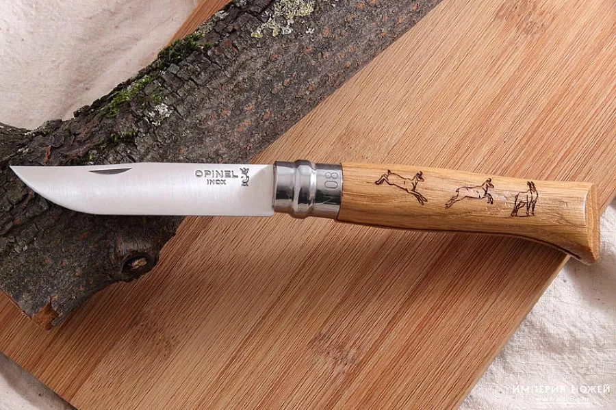 Нож Opinel №8 VRI Chamois Серна, дуб (002336) - фото 4