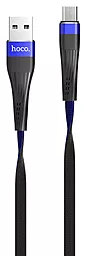 Кабель Hoco U39 Slender USB-A - micro USB 12w 2.4a 1.2м cable Blue/Black - фото Кабель Hoco U39 Slender USB-A - micro USB 12w 2.4a 1.2м cable Blue/Black