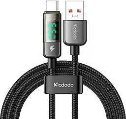 USB Кабель McDodo Pro Auto Power Off CA-3630 100W 6A 1.2M USB Type-C сable black