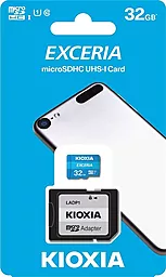 Карта памяти Kioxia microSDHC 32GB Exceria Class 10 UHS-I U1 + SD-адаптер (LMEX1L032GG2)