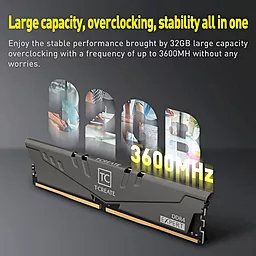 Оперативна пам'ять Team T-Create Expert Titanium Gray DDR4 3200MHz 16GB Kit 2x8GB (TTCED416G3200HC16FDC01) - мініатюра 5