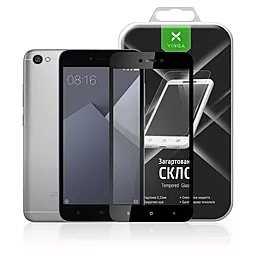 Защитное стекло Vinga Full Glue Xiaomi Redmi 5A, Redmi GO Black (VTPGSR5A)