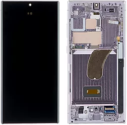 Дисплей Samsung Galaxy S23 Ultra S918 5G з тачскріном і рамкою, сервісний оригінал, Lavender