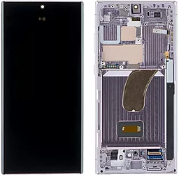 Дисплей Samsung Galaxy S23 Ultra S918 5G с тачскрином и рамкой, сервисный оригинал, Lavender - фото Дисплей Samsung Galaxy S23 Ultra S918 5G с тачскрином и рамкой, сервисный оригинал, Lavender