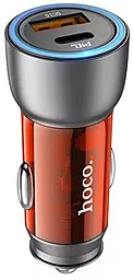 Автомобильное зарядное устройство Hoco NZ8 43w PD USB-C/USB-A ports car charger orange