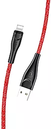 Кабель Usams U41 Braided USB-A - Lightning 10w 1м cable Red - фото Кабель Usams U41 Braided USB-A - Lightning 10w 1м cable Red