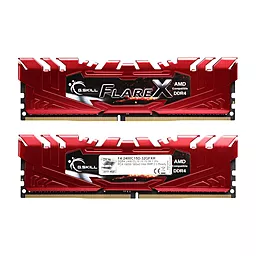 Оперативная память G.Skill R4 32GB (2x16GB) 2400 MHz Flare X Red (F4-2400C15D-32GFXR) - миниатюра 2