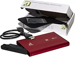 Карман для HDD 1StCharger SATA HDD/SSD 2.5" USB 2.0 (HDE1STU2520BR) Red - фото Карман для HDD 1StCharger SATA HDD/SSD 2.5" USB 2.0 (HDE1STU2520BR) Red