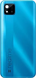 Задняя крышка корпуса Realme C11 2021 со стеклом камеры Original Cool Blue - фото Задняя крышка корпуса Realme C11 2021 со стеклом камеры Original Cool Blue