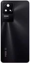Задняя крышка корпуса Xiaomi Redmi K40S / Poco F4 со стеклом камеры 64MP, логотип 'POCO' Night Black
