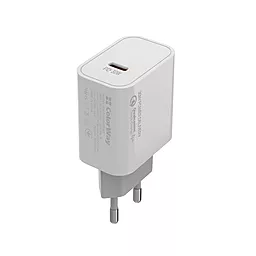 Сетевое зарядное устройство ColorWay PowerDelivery Port PPS USB Type-C Port 30W White (CW-CHS038PD-WT)