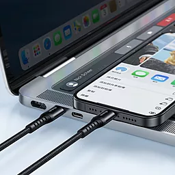 Кабель McDodo USB Type-C - Type-C 60w 3a 1м PD cable Black (CA-5641) - мініатюра 9 Кабель McDodo USB Type-C - Type-C 60w 3a 1м PD cable Black (CA-5641) - мініатюра 9