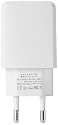 Сетевое зарядное устройство с быстрой зарядкой Proda 2.1a 2xUSB-A ports home charger + Lightning cable white (PD-A22) - миниатюра 6