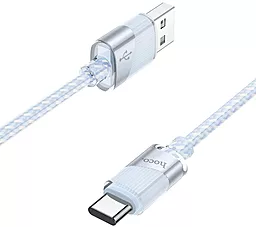Кабель Hoco U132 USB-A - Type-C 15w 3a 1.2м cable sky Blue - миниатюра 3 Кабель Hoco U132 USB-A - Type-C 15w 3a 1.2м cable sky Blue - миниатюра 3