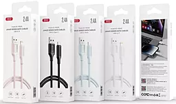 Кабель XO NB265 USB-A - Type-C 12w 2.4a 1м cable White - миниатюра 4