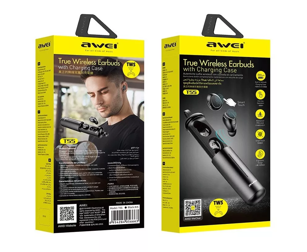 Навушники Awei T55 Black - фото 4